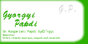 gyorgyi papdi business card